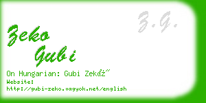 zeko gubi business card